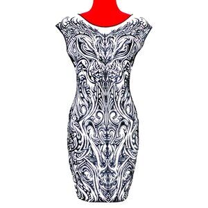 Phoenix Embroidered Jacquard Lurex Bodycon